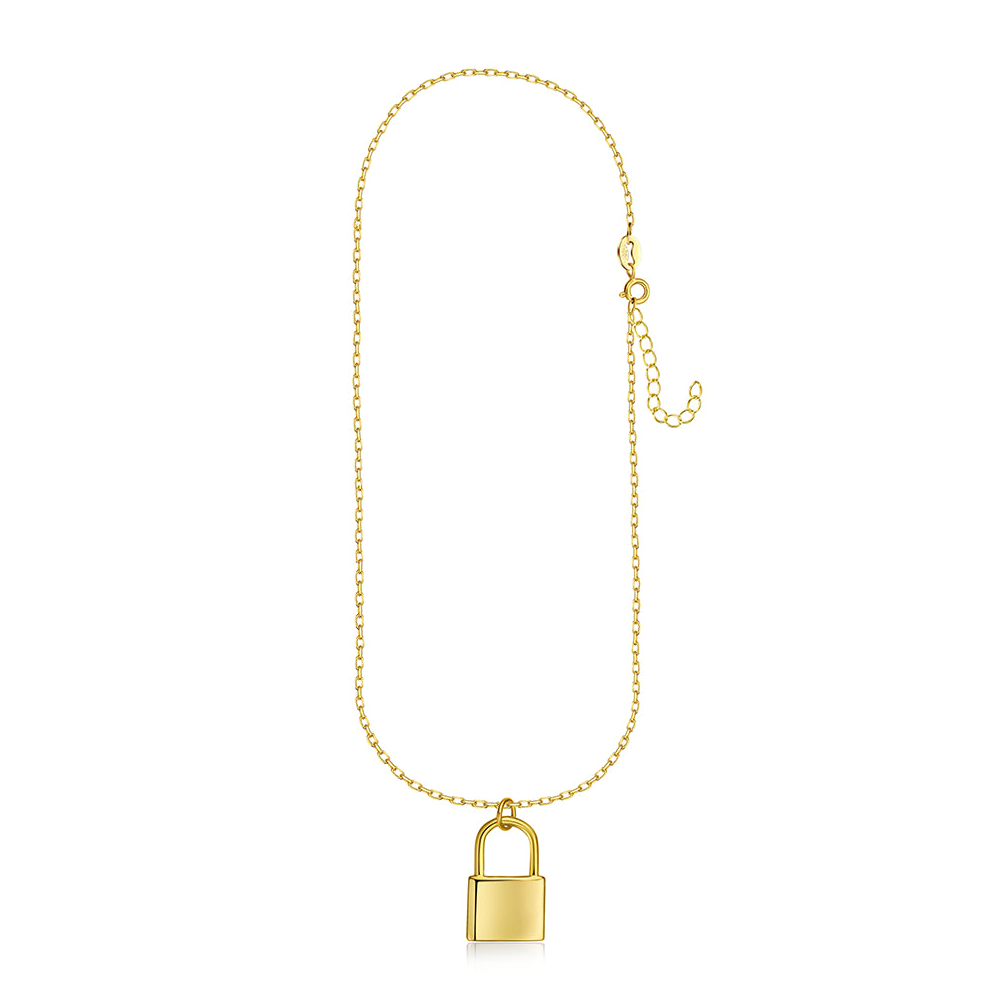 Gold Vermeil Necklace - GOLDEN LOCK